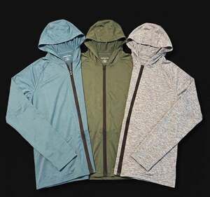 Real Essentials Men's Lightweight Full-Zip Hoodie 3-Pack